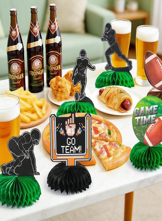 PureGuard 10 PCS Football Party Decorations, PureGuard Football Honeycomb Centerpieces Table Decorations Table Toppers for Football Birthday Party Favors Sports Party Decor - Image 2